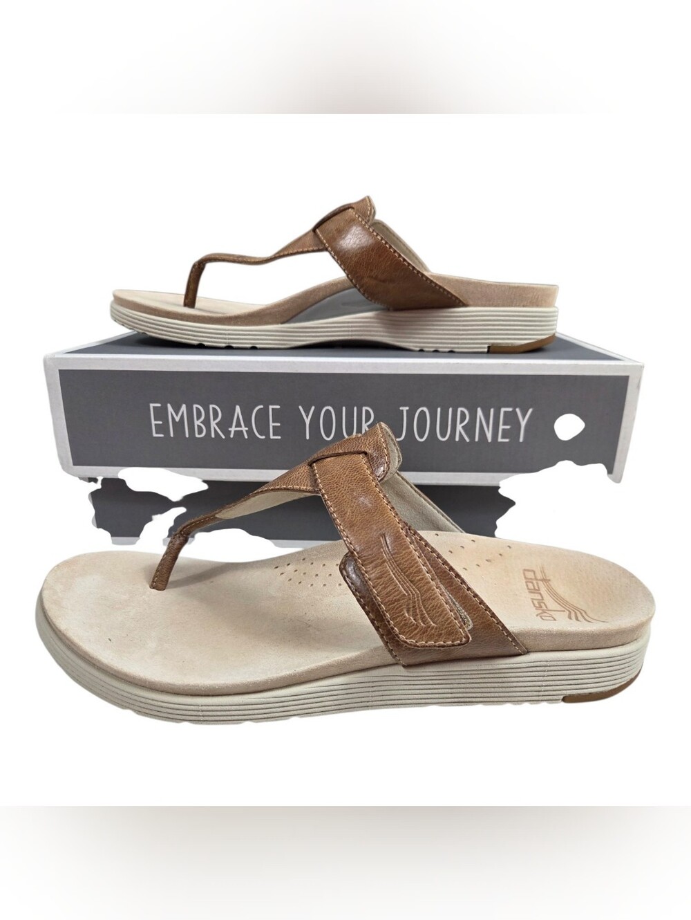 Dansko Brown Leather Thong Sandals